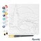 Figured'Art Mini Paint by Numbers Kit for Adults with Frame A Moose on the Cliff Small format 8"x8" - Craft Art Painting DIY Canvas Already Stretched on a Wooden Frame